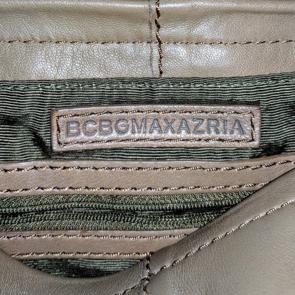 BCBG Max Azria Brown Leather Multi Texture Purse - Picture 6 of 8